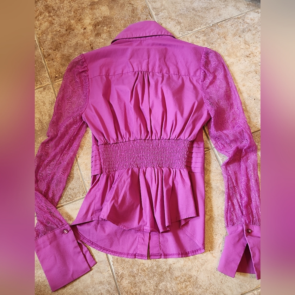 Button Down Ruffled Blouse - image 2